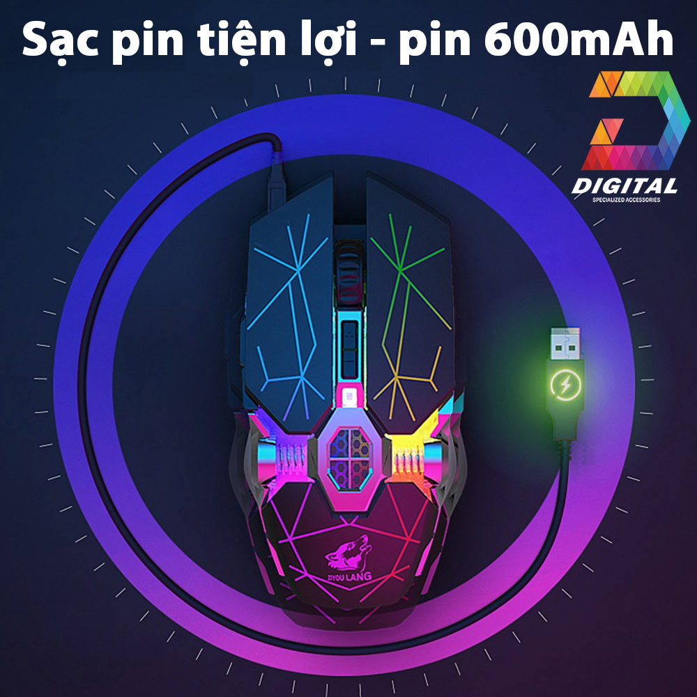 Chuột Không Dây Pin Sạc Gaming X13 Chính Hãng