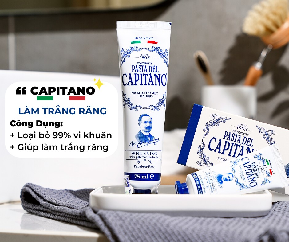 Kem đánh răng Pasta del Capitano 1905 làm trắng răng 75ml