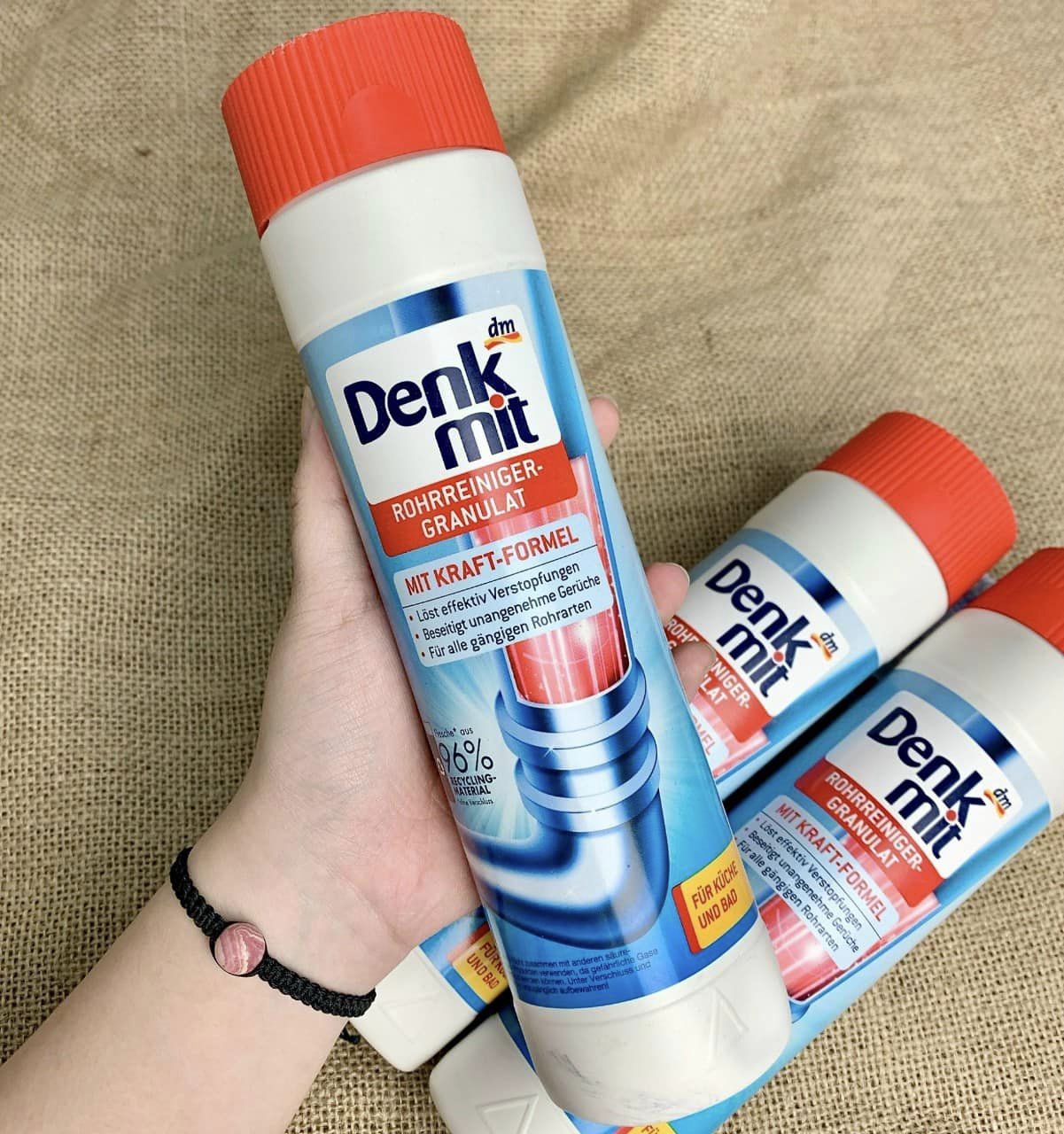 Bột Thông Cống Denkmit Rohrreiniger Granulat Đức 600GR