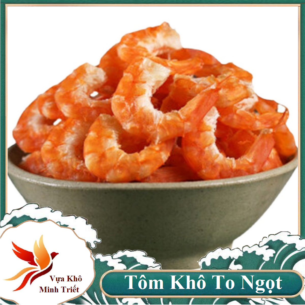 TÔM KHÔ LOẠI LỚN ĐẶC SẢN MINH TRIẾT CÀ MAU TÚI 500GR  VỰA KHÔ MINH TRIẾT Tôm khô vuông – Đặc sản Cà Mau