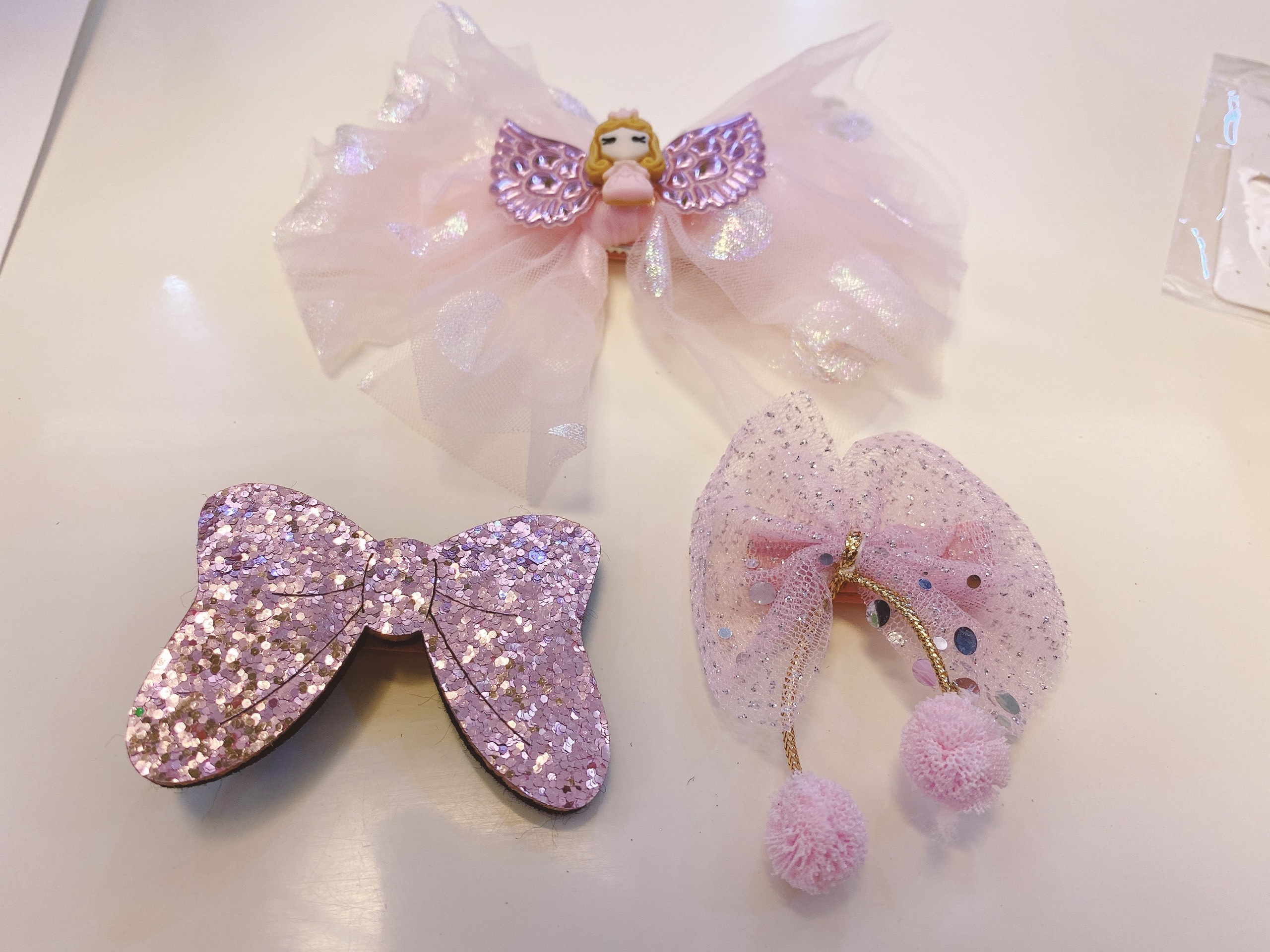 Set 3 kep tóc nơ xinh xắn cho bé gái