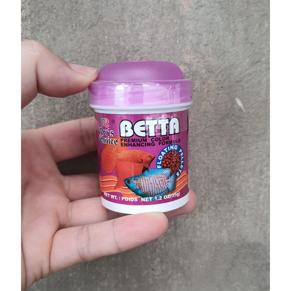 Thức ăn cho cá betta pro's choice dạng hạt lọ tím 35gr