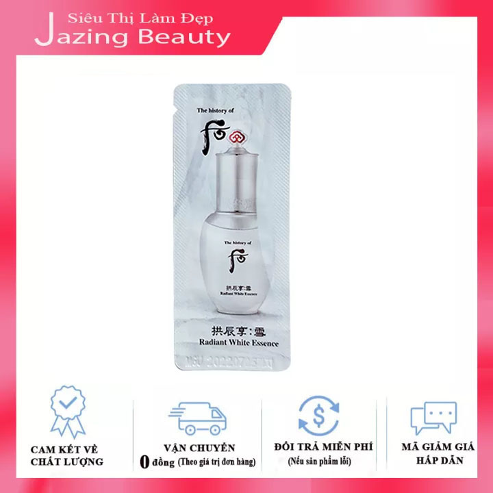 Gói Tinh Chất Dưỡng Trắng Mờ Thâm Nám Whoo Radiant White Essence 1ml