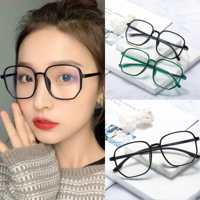 Chống ánh sáng xanh bức xạ chống mệt mỏi cận thị kính cho phụ nữ Hàn Quốc phiên bản tăng cường mắt kính lớn mặt mộc rõ ràng khung FAVOURIE