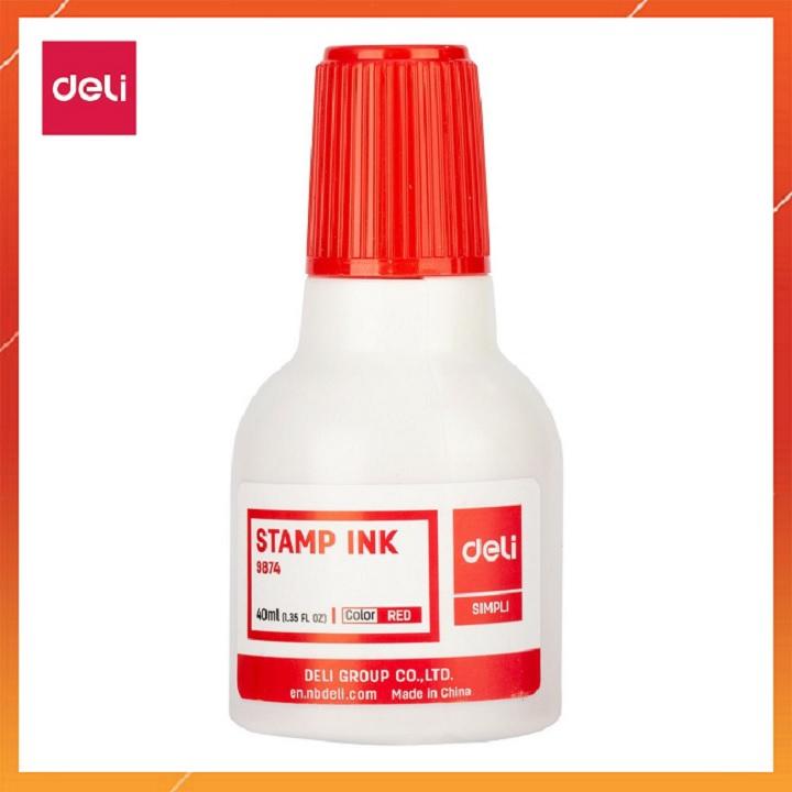 Mực con dấu Deli 9874 - 40ml
