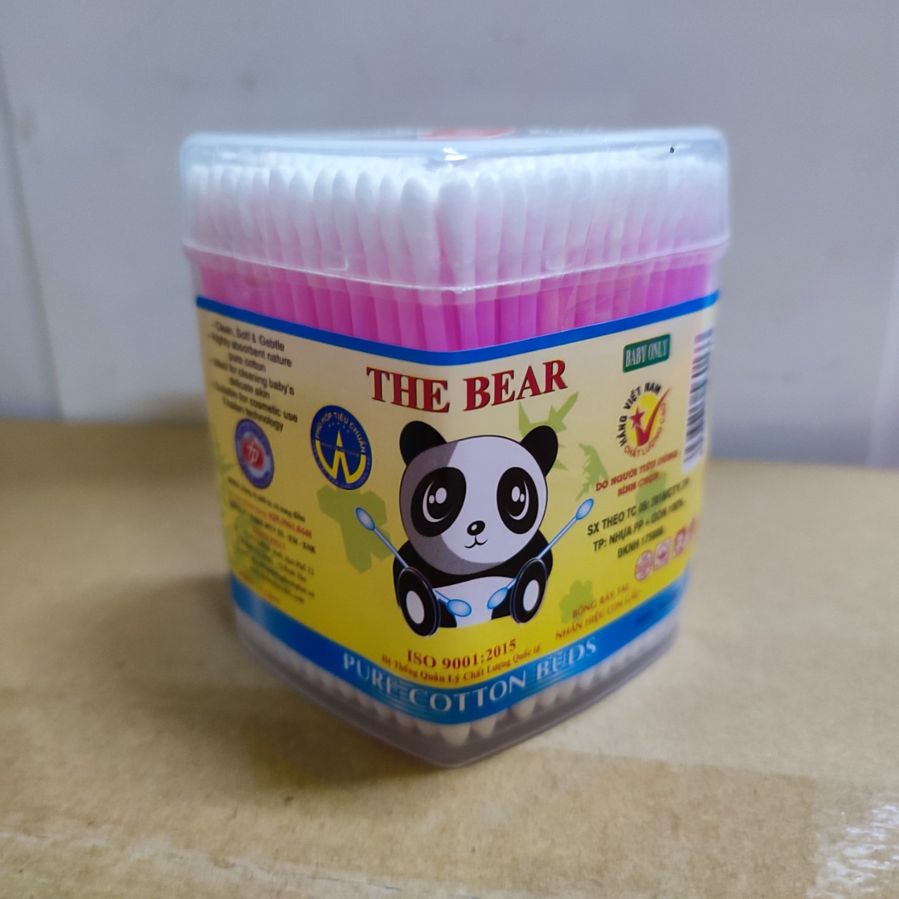 Gòn ráy tai bé- gòn rái tai bé hoàng kim thịnh dạng hũ trái tim.