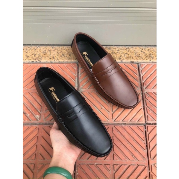 Giày Tây Lười, Giày mọi da mềm, đế khâu sẵn....