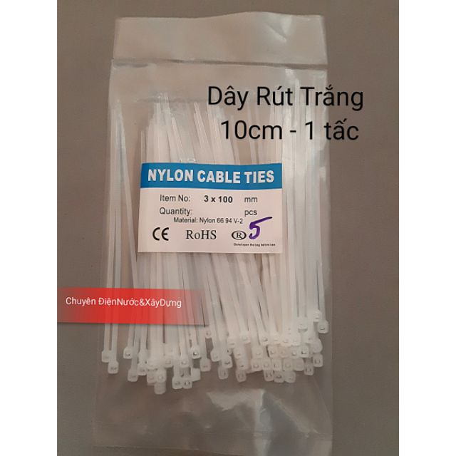 Dây rút nhựa 10cm - 1 tấc