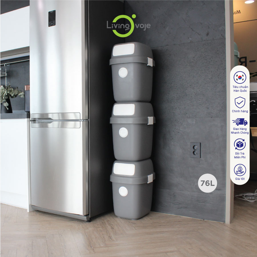 Thùng rác Dot recycling Oliving dung tích 60L