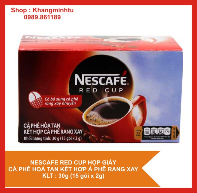 Cà Phê Nestlé Red Cup hộp giấy 30g (15 gói x 2g)