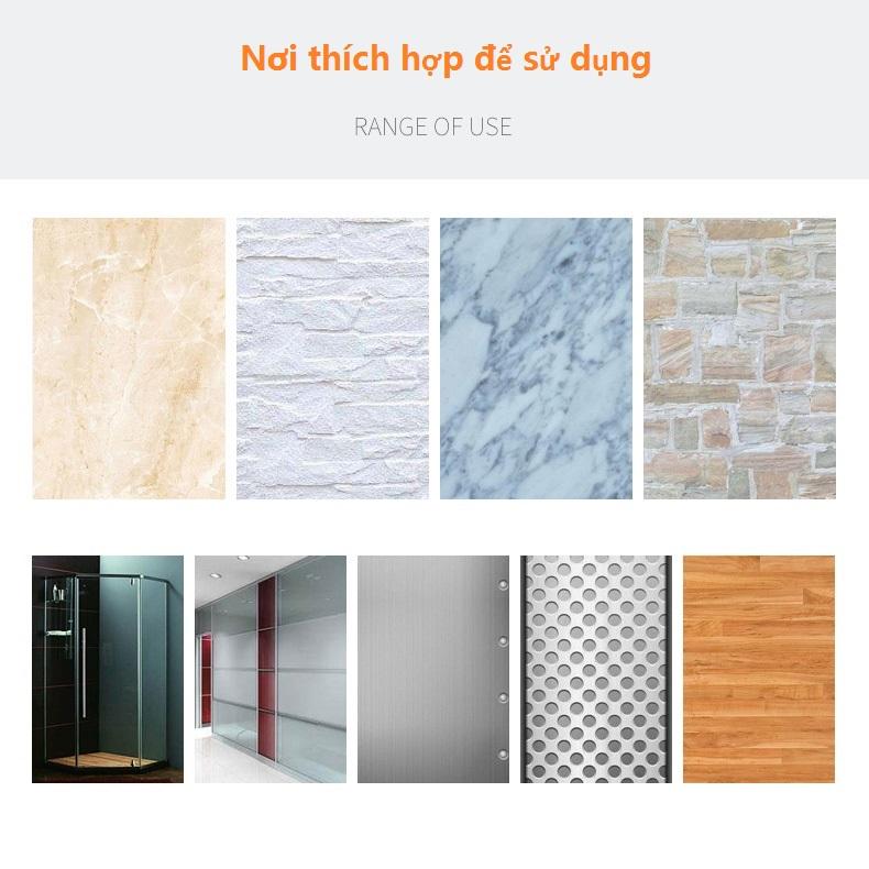 Móc treo đồ dán tường inox 304 siêu dính （4PCS）