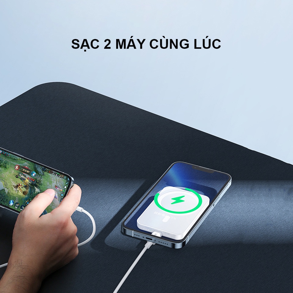 Sạc dự phòng không dây từ tính 10000mah RPP-65 chính hãng Remax