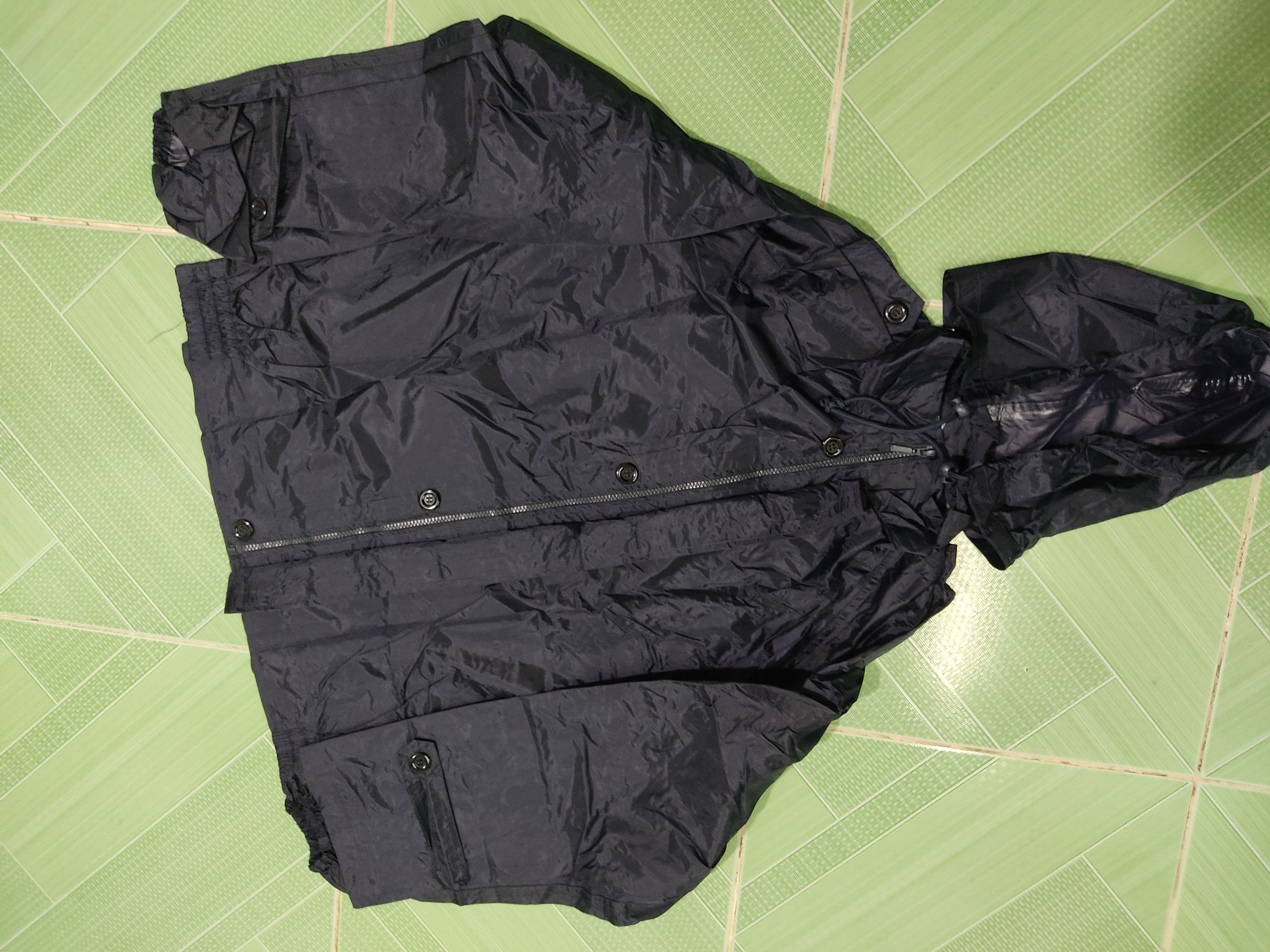 Bộ quần áo mưa xanh đen