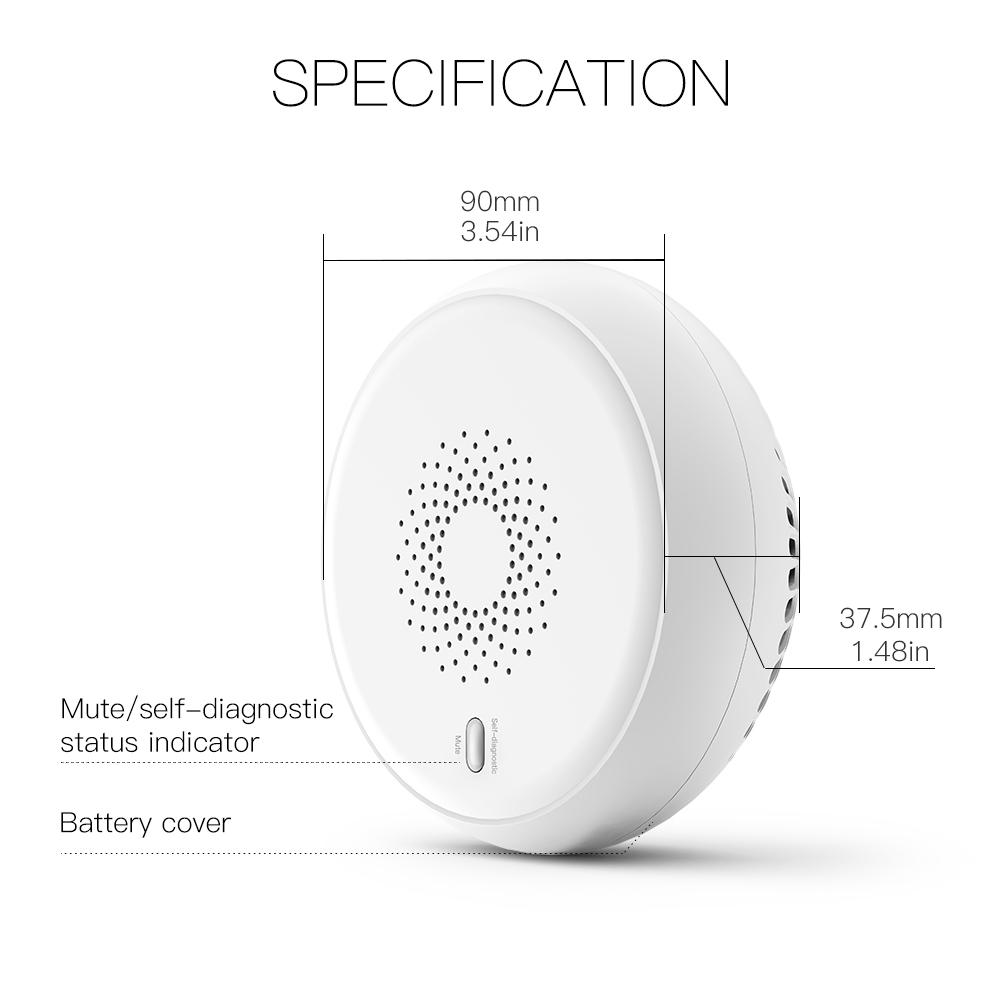 Cảm biến báo khói thông minh Tuya Zigbee