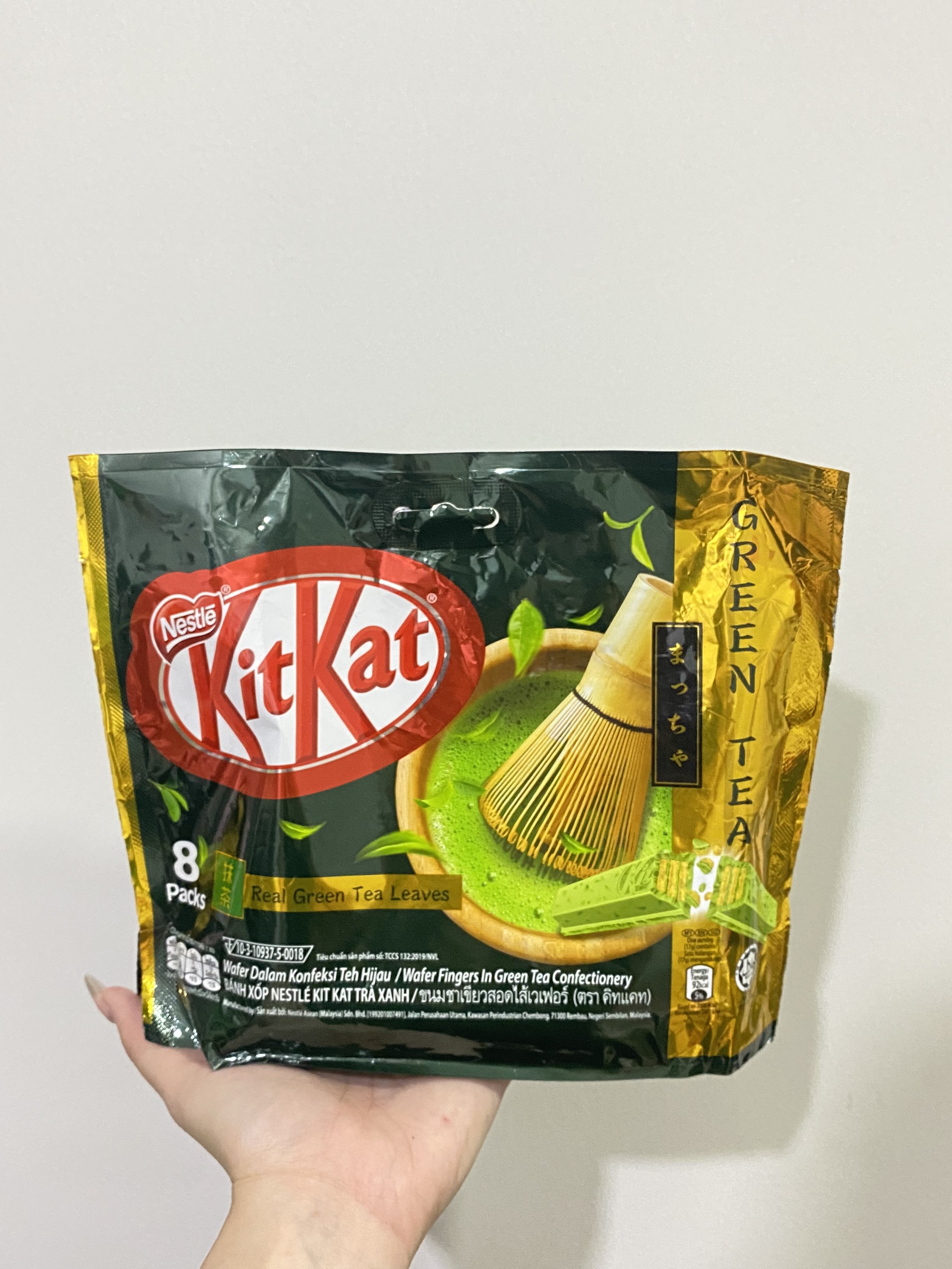 Sôcôla Nestlé KitKat Trà Xanh Thái Lan (Gói 8 thanh x 17g)