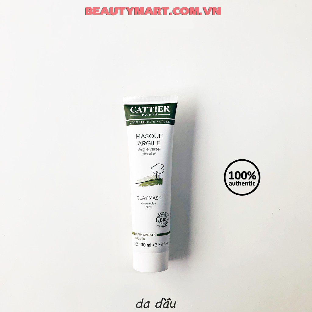 Mặt nạ đất sét Cattier Green Clay Mask cho da dầu