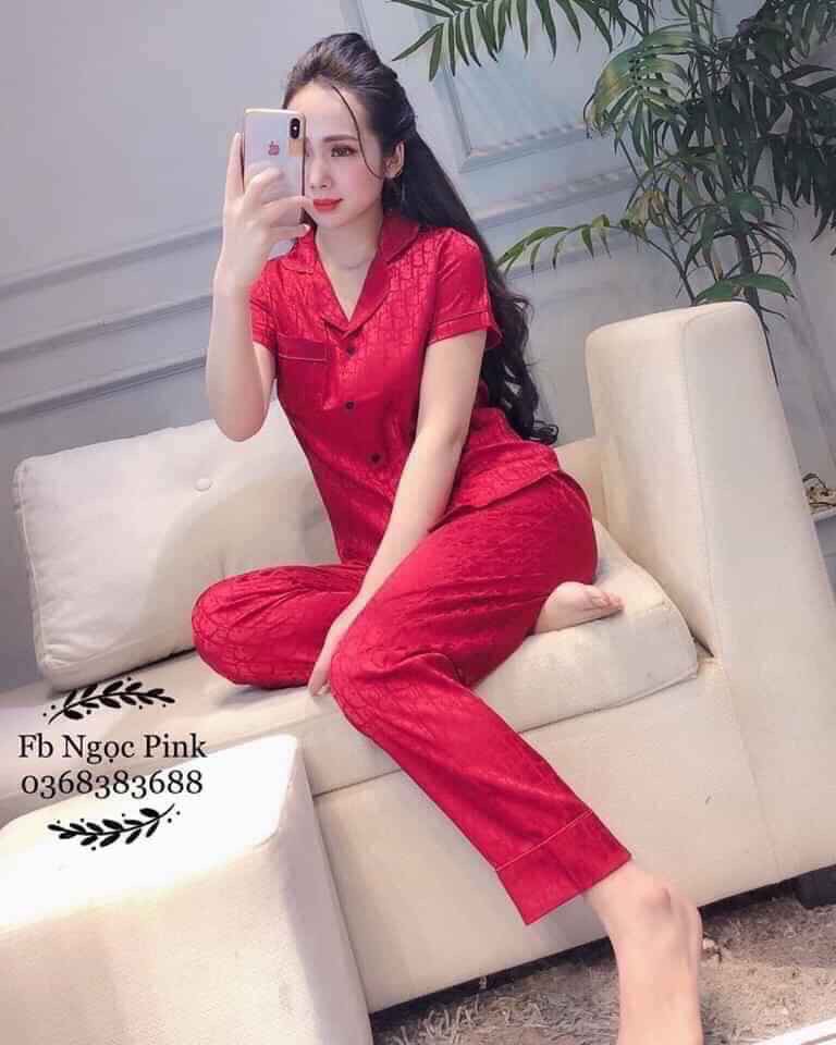 BỘ LỤA SATIN ÁO CỘC QUẦN DÀI, BỘ ĐỒ SAU SINH