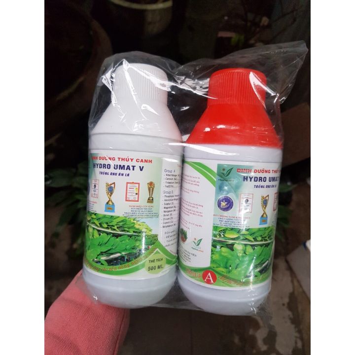 Dung dịch thuỷ canh cho rau ăn lá(1 cặp 2 lọ)