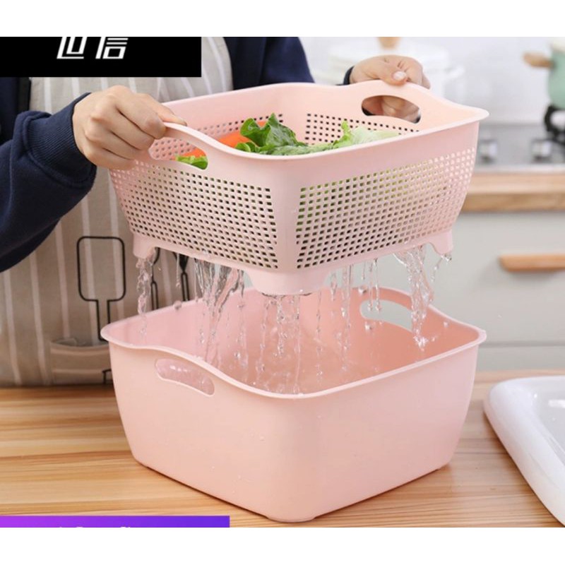 Bộ chậu rổ 2 lớp kiểu hàn cao cấp 1321