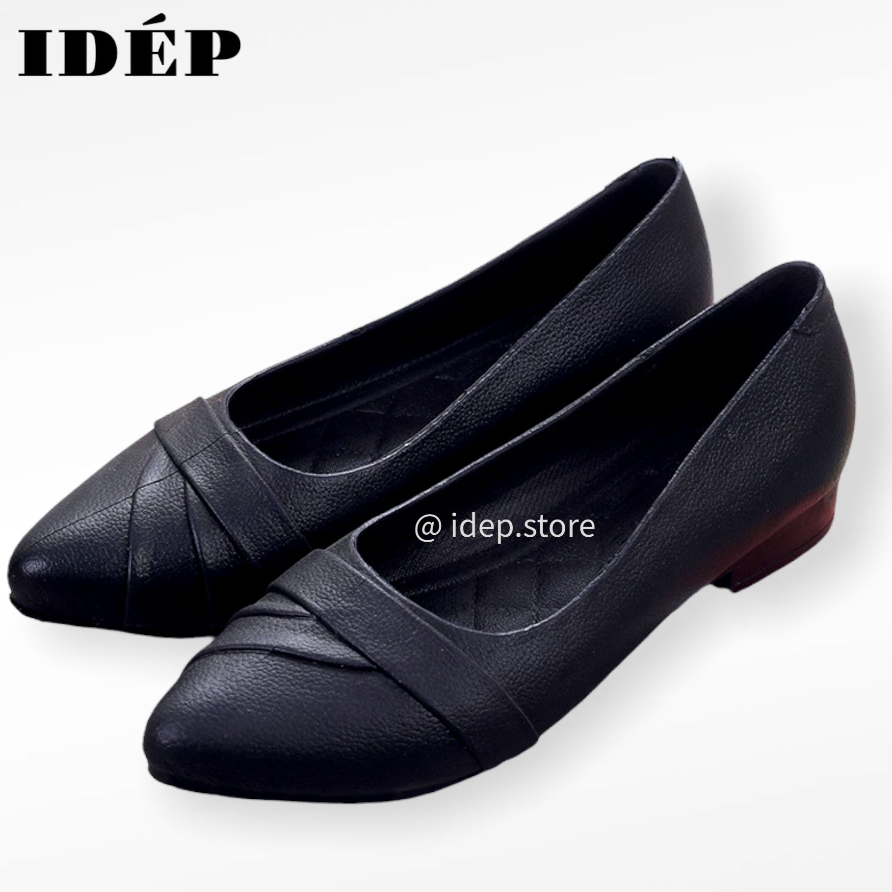 Giày búp bê - Giày nhựa dẻo nữ mũi nhọn công sở đế cao su đi mưa thời trang iDÉP - GL055