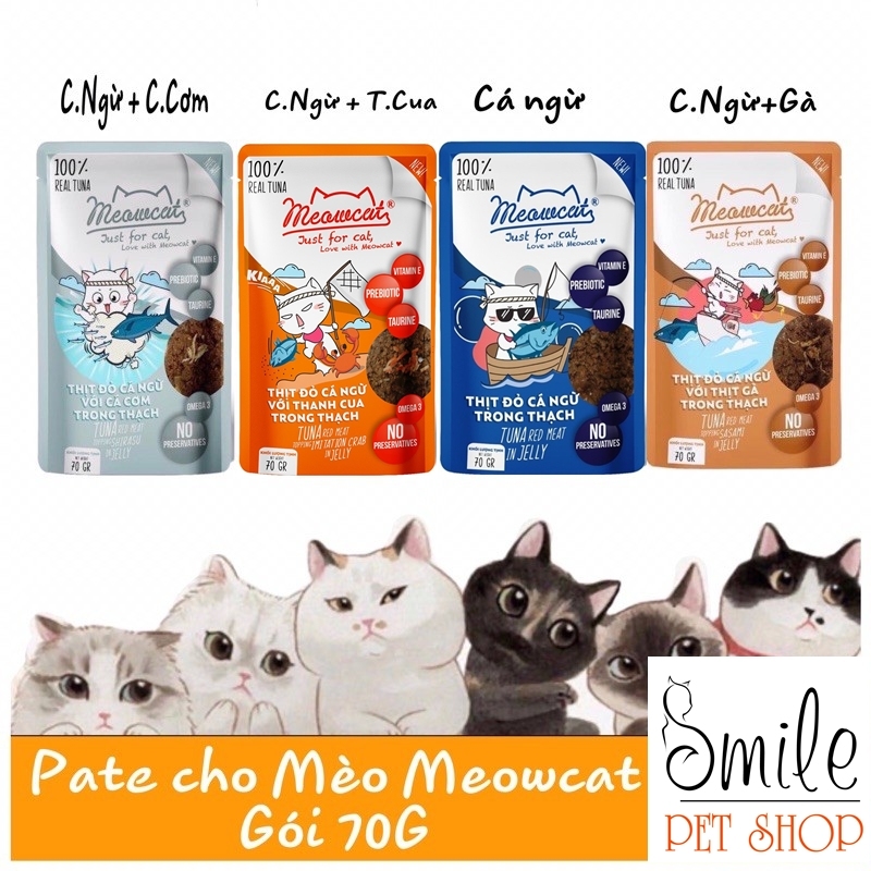 Thức ăn, pate Meowcat cho mèo 70g - Smile Pet Shop