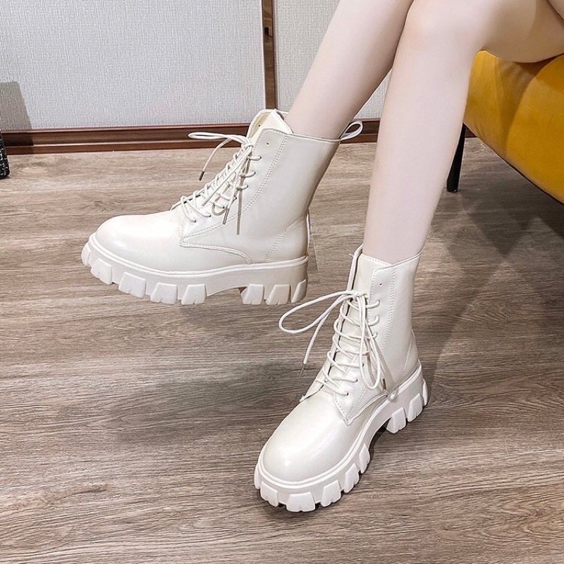 [ Hàng sẵn ] Bốt nữ cổ cao cổ vintange da mềm siêu hot