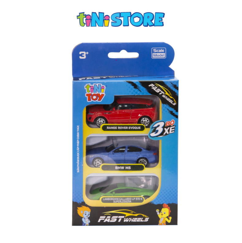 Bộ đồ chơi 3 xe tốc độ FastWheels 3 Inch (Giao mẫu ngẫu nhiên)