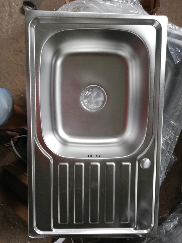 [HCM]CHẬU INOX 1 HỘC1 CÁNH  75*45*23.ĐÃ CÓ BỘ XẢ
