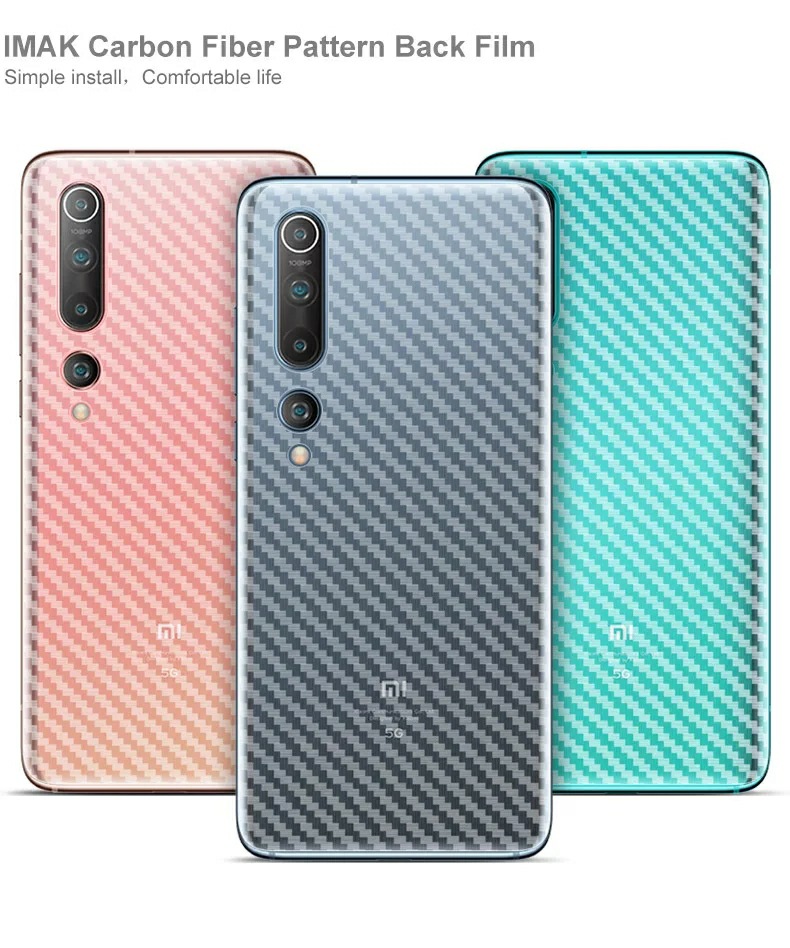 Dán lưng Carbon Xiaomi Mi 10 vân caro chống mồ hôi