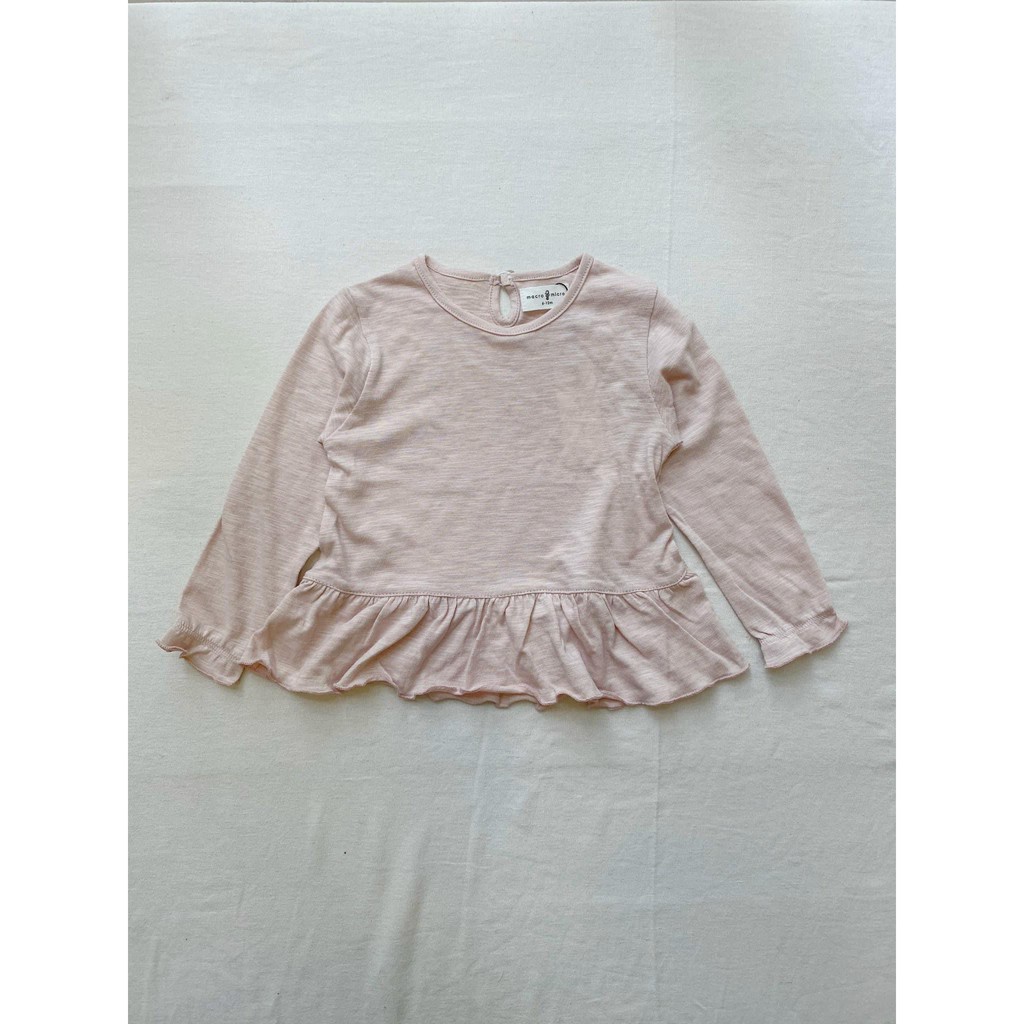 Slub Long Sleeve Shirt Macro & Micro (Áo Dài Tay Dáng Peplum)