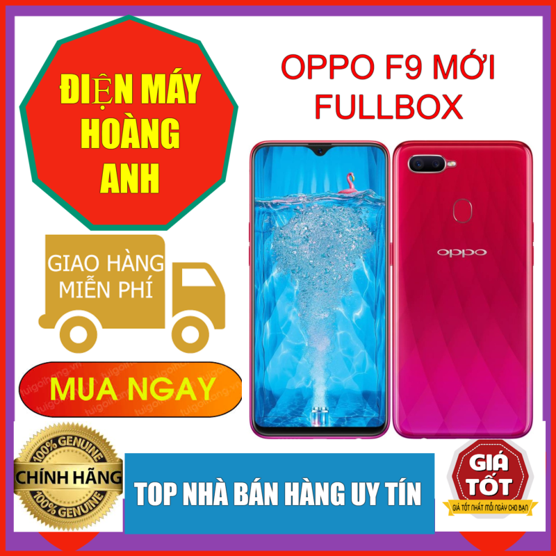 XẢ LỖ Điện thoại  OPPO F9 Pro 128GB/6Gb 2 Sim- Siêu phẩm màn hình Giọt nước CHIẾN PUBG, FREE FIRE, LIÊN QUÂN MƯỢT MÀ