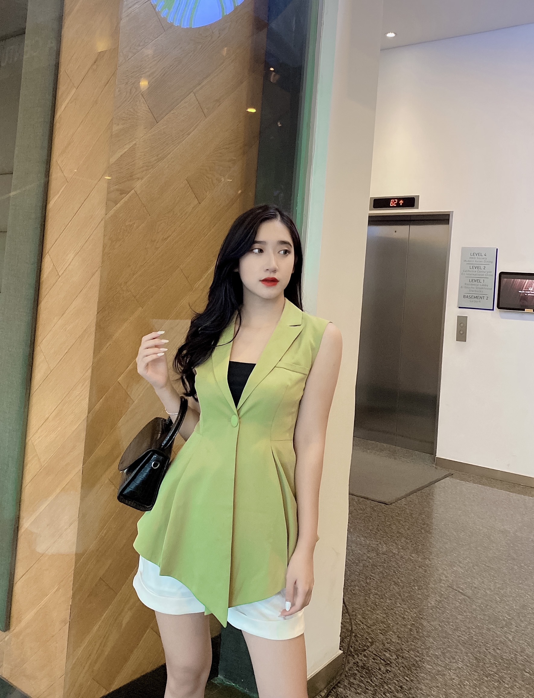 Áo vest mix quần short nữ - hàng thiết kế