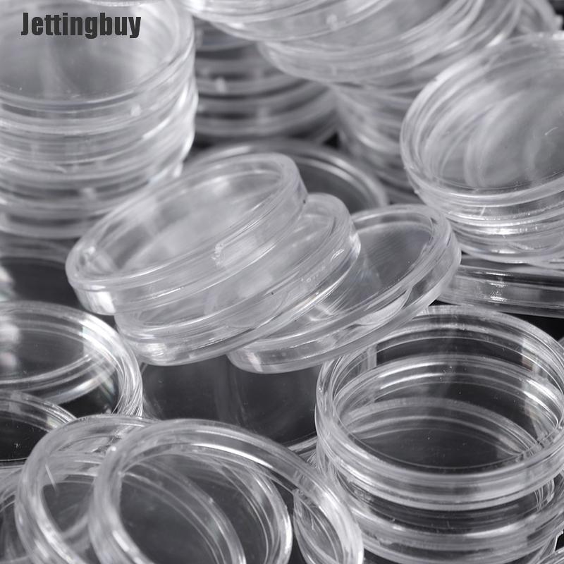Jettingbuy 100 Cái Hộp Đựng Tiền Xu 27Mm Hộp Đựng Viên Nang Hộp Trưng Bày Hộp Trưng Bày Hình Tròn