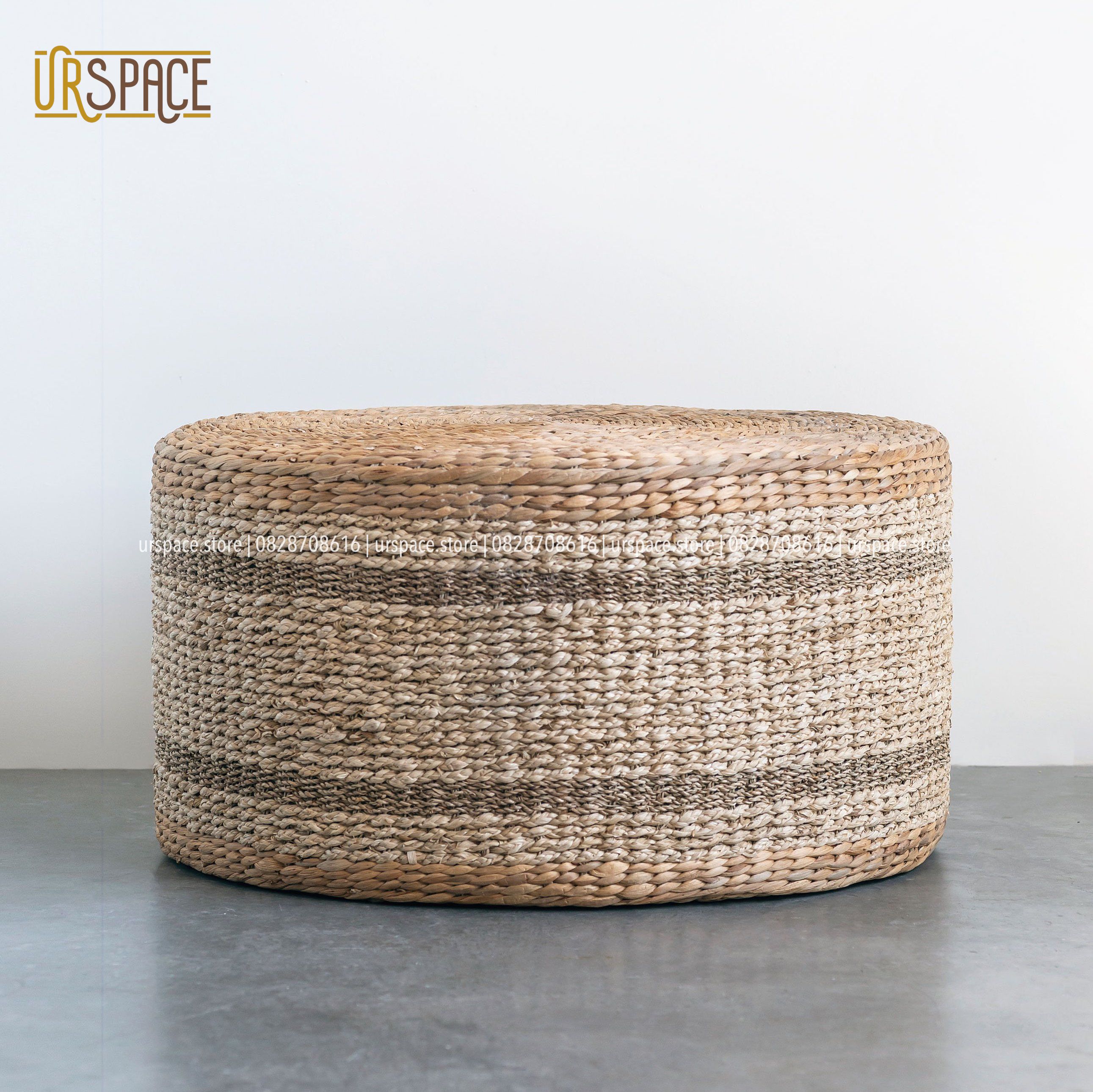 Water hyacinth ottoman stool D40 x H30 cm