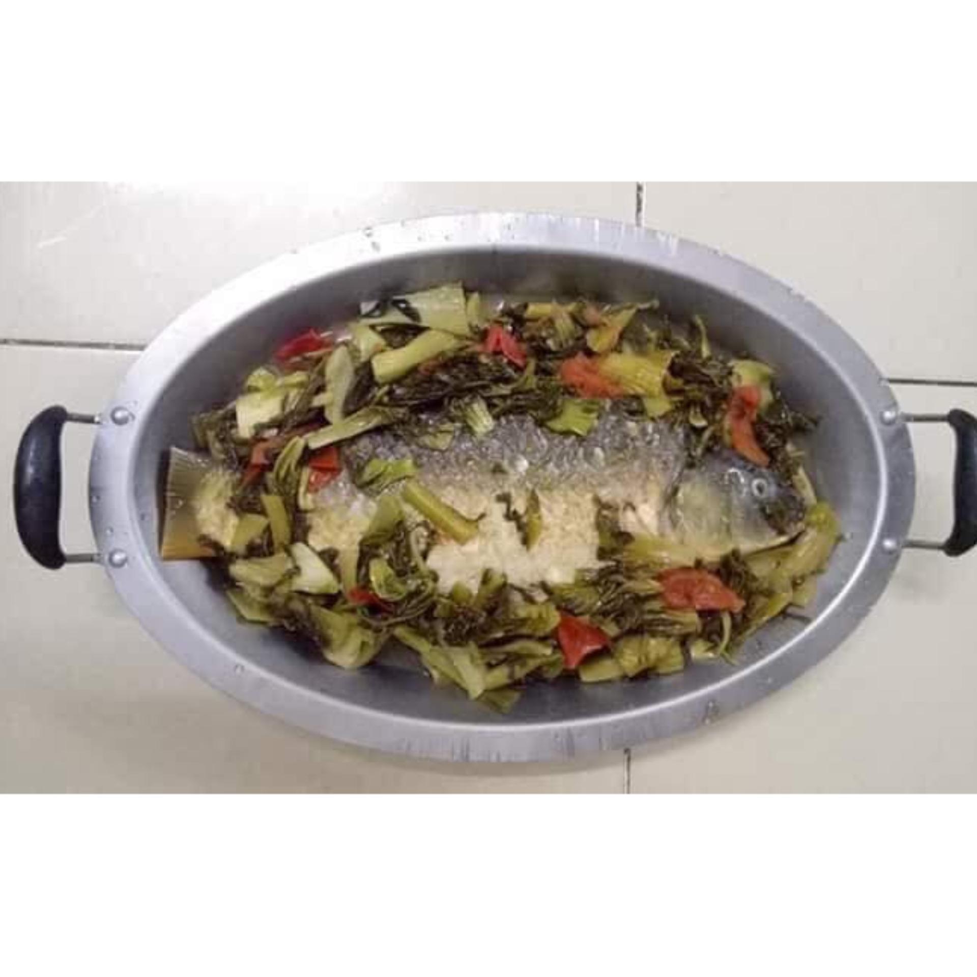 Khay cá chép om dưa inox cao cấp