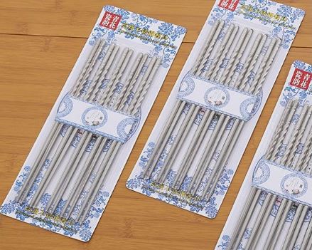 Bộ 5 đôi đũa inox xoắn cao cấp