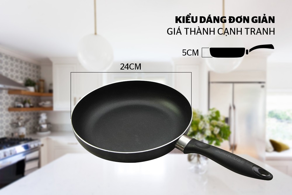 [QT] CHẢO CHỐNG DÍNH SUNHOUSE CT24 PLUS [TAY CẦM THAY ĐỔI THEO TỪNG ĐỢT]