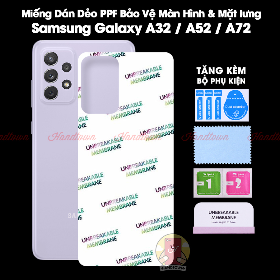 Miếng Dán Mặt lưng PPF Samsung Galaxy A32 4G 5G A52 4G 5G A72 4G 5G Kính Cường Lực Dẻo Trong Suốt Chống Va Đập Chống Trầy Xước