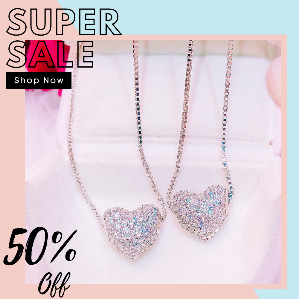 [HCM]Dây chuyền bạc nữ dây chuyền mạ bạch kim cao cấp trái tim dát đá pha lê sáng lấp lánh thiết kế tinh tế mang tài lộc may mắn bình an Trang sức  Gadoshop KD29101930 - dùng đi tiệc cực kì sang chảnh