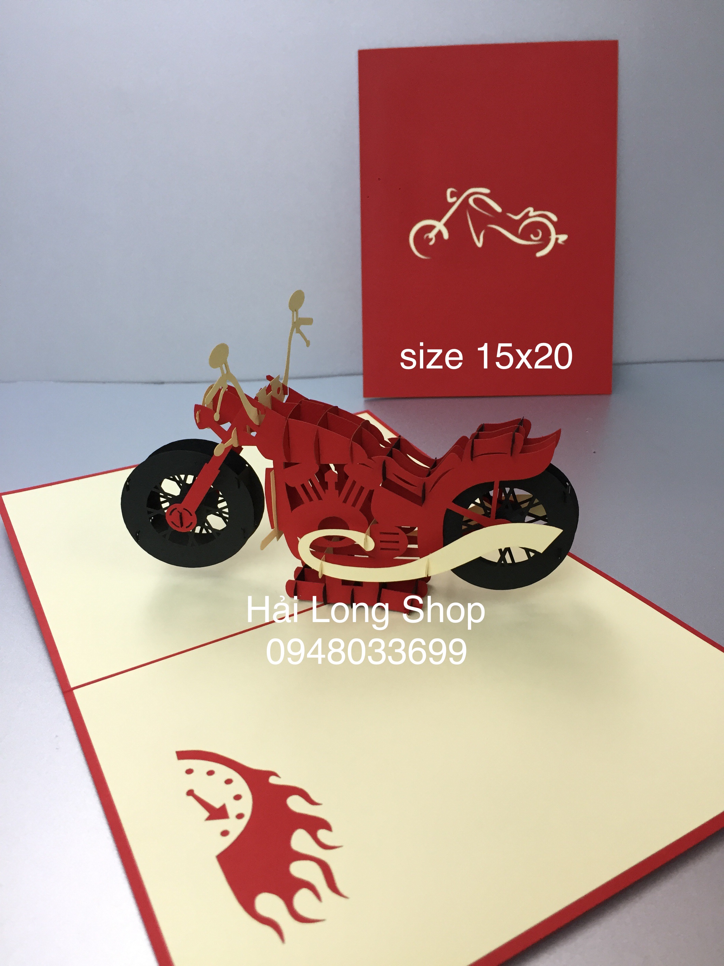 Xe máy 2 - Motorbike - Thiệp 3D