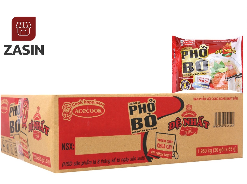 Gía sỉ 1 thùng phở đệ nhất vị Bò ( 30 GÓI )