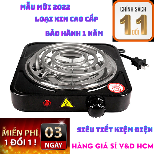 Bếp Điện mini 1000w xài điện 220v thích hợp mọi loại nồi,xoong cho gia đình,du lịch,Sử dụng dễ dàng có nút xoay tăng giảm nhiệt độ,mặt thép bền bỉ an toàn,tiện lợi