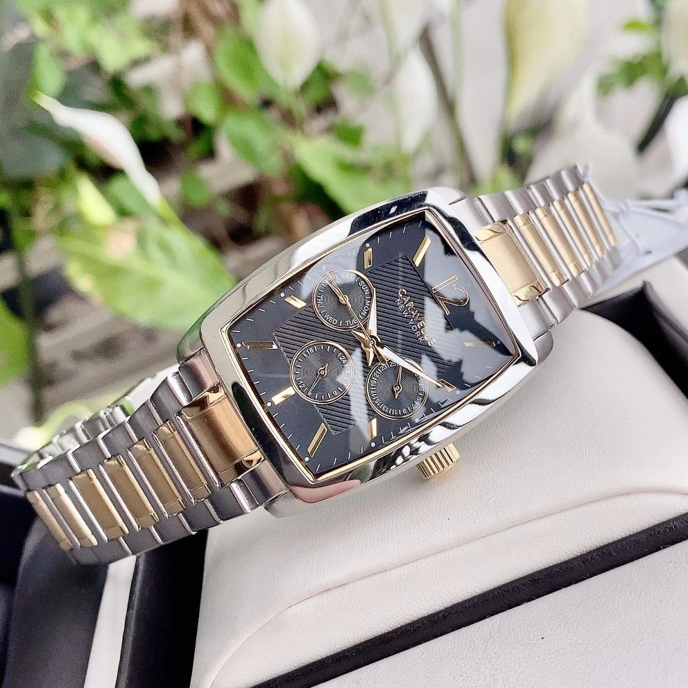 Đồng hồ nam Caravelle mặt chữ nhật