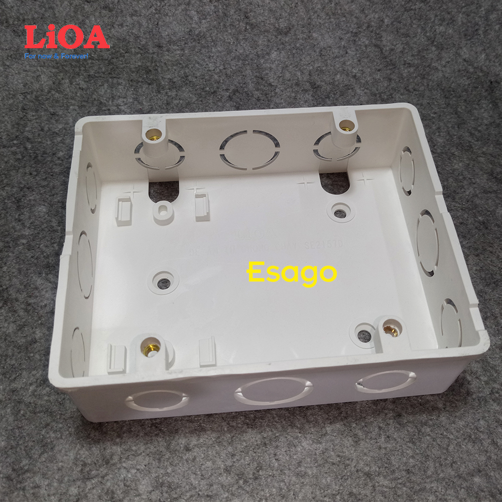 Đế âm đôi tự chống cháy LiOA dùng cho các mặt chữ nhật