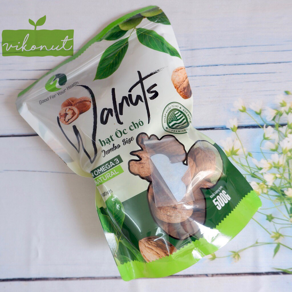 [HCM][VikoNut] Óc chó vàng Chandler Mỹ còn vỏ [500g 300g] -  Walnut
