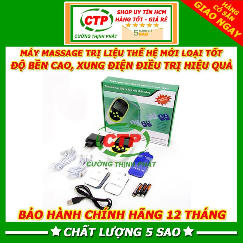 Máy massage trị liệu xung điện mát xa 8 miếng dán