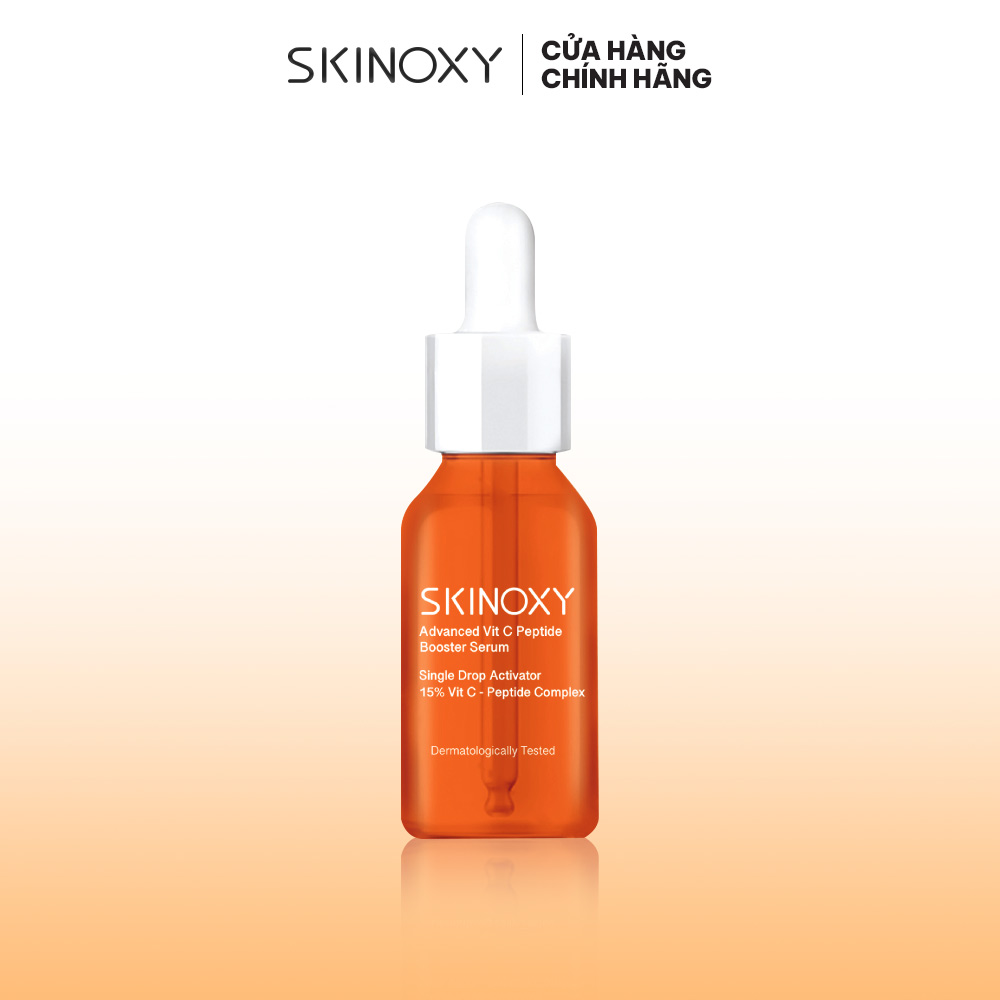 Skinoxy Advanced Vit C Peptide Booster Serum – 9Ml (Tinh Chất Dưỡng Da Sáng Da Và Mờ Thâm Skinoxy -9Ml)