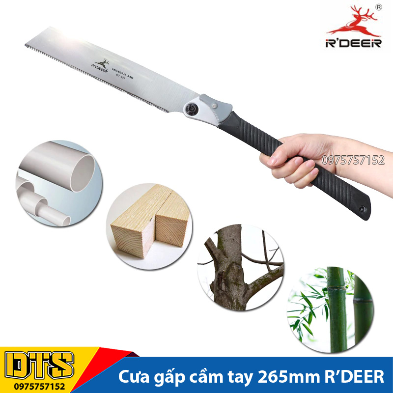 Cưa đa năng cầm tay R'DEER, cưa gỗ cán xếp, cưa gấp gọn thép Mangan dụng cụ làm vườn chuyên nghiệp