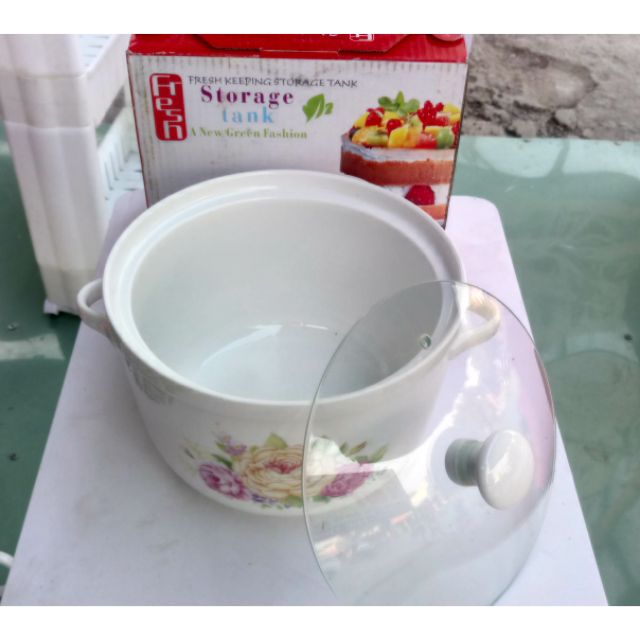 TÔ SỨ - THỐ SỨ NẮP KÍNH 18CM