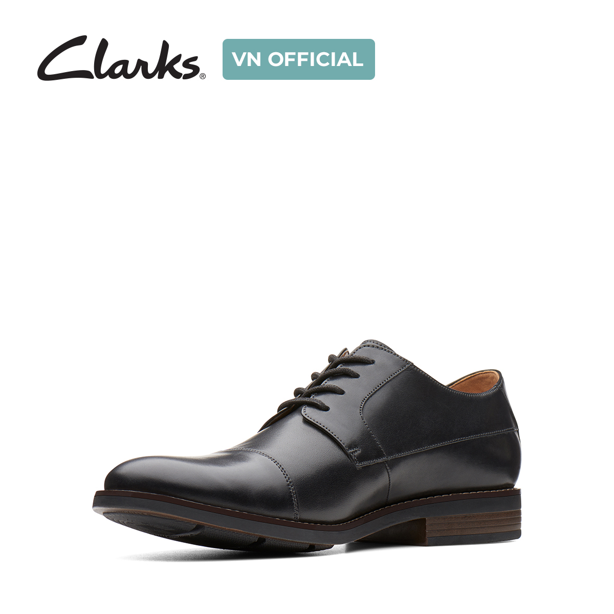 Giày Tây Da Nam Clarks - Becken Cap